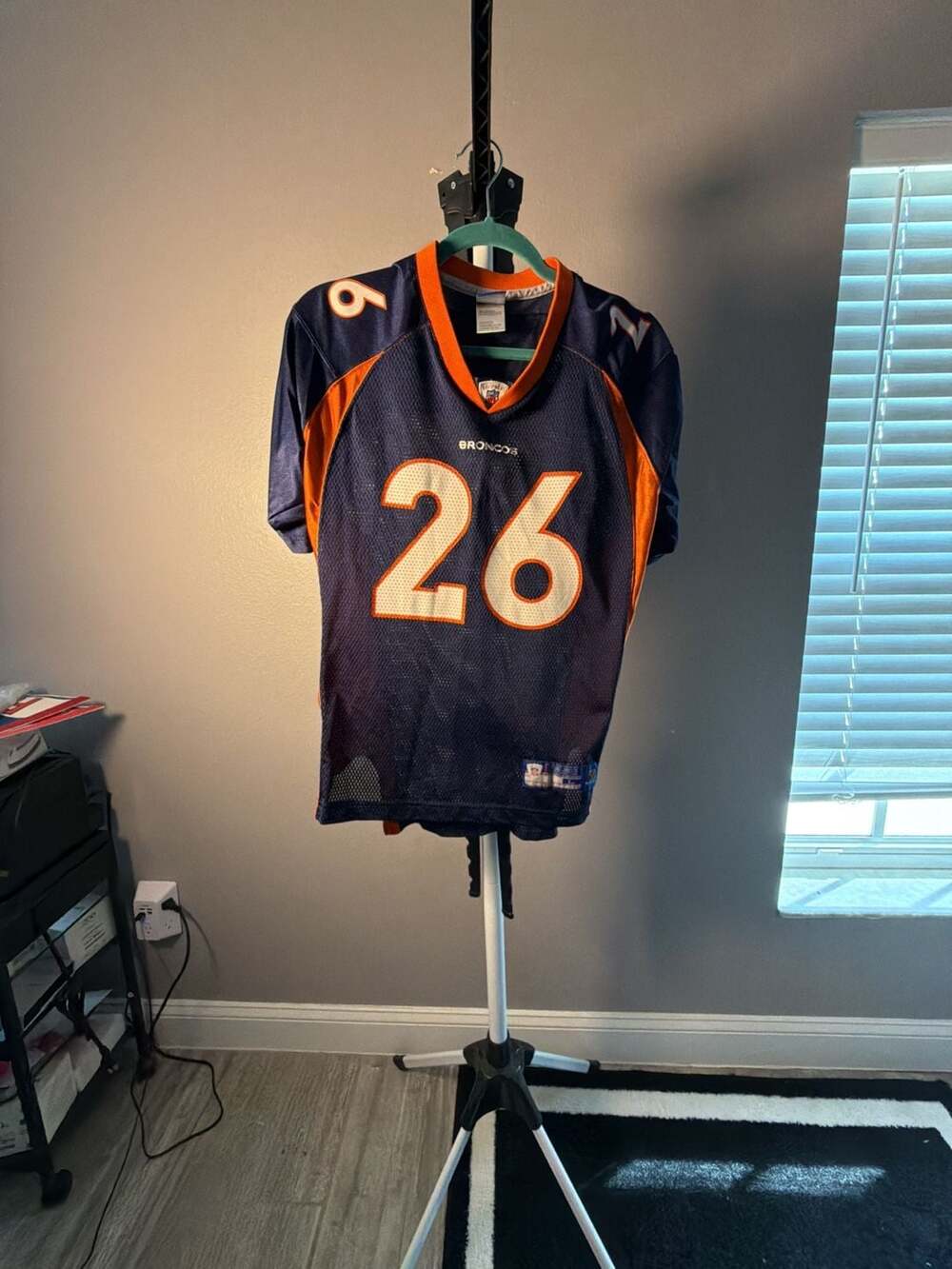 Reebok NFL Denver Broncos Clinton Portis #26 Youth Large 14-16 Blue Football Jer